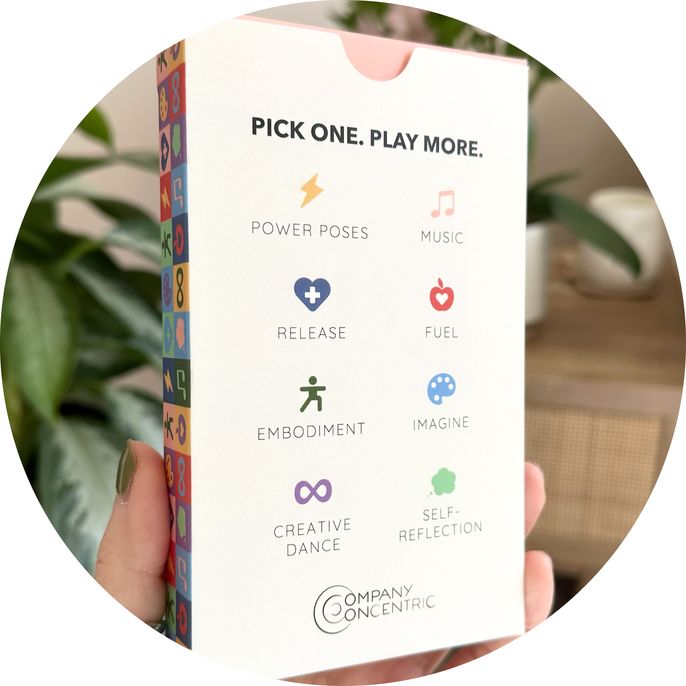 Playmode Cards 2025 - Back of the box by Zoe Tsang - Circle